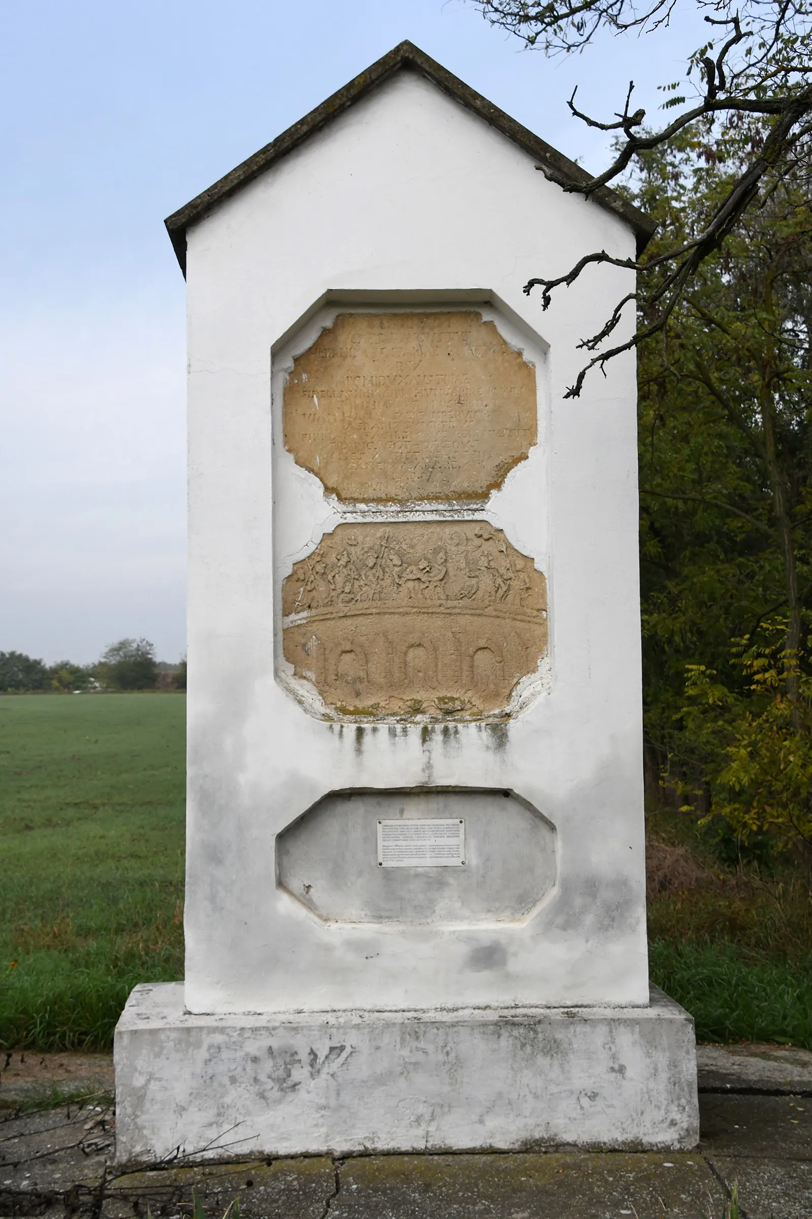 Photo showing: Kakat Bridge memorial column (Kenderes-Bánhalma)