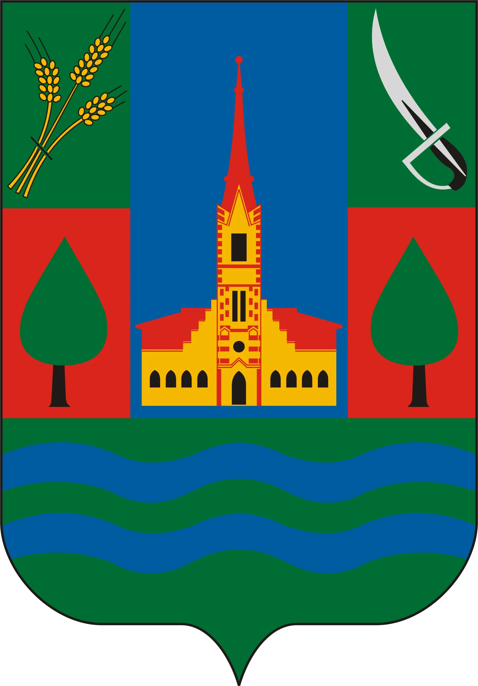 Photo showing: Coat of arms of Olcsva, Hungary