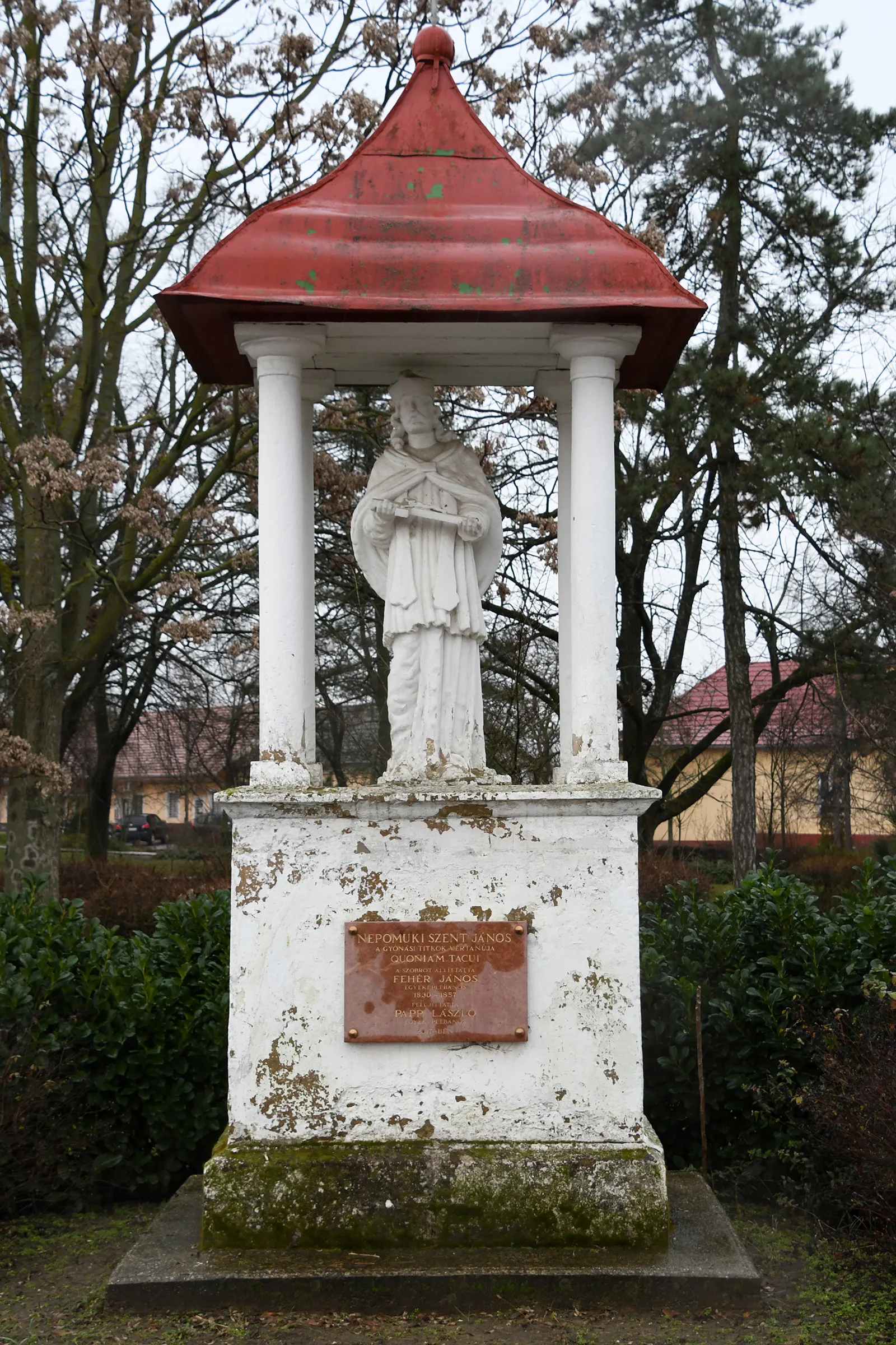 Photo showing: Statue of Saint John of Nepomuk in Egyek, Hungary