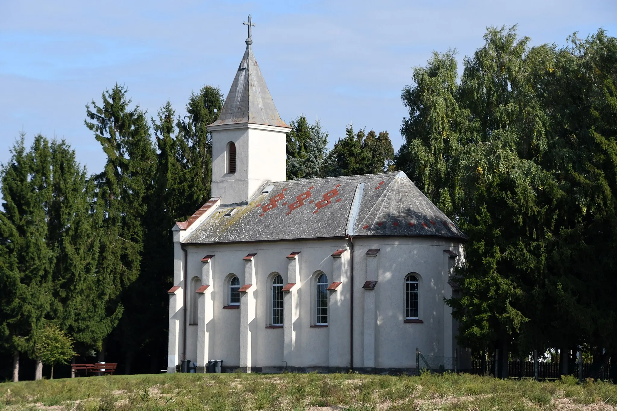 Photo showing: Lutheran church in Ipolyvece, Hungary