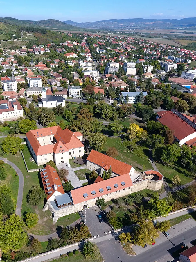 Photo showing: Szerencs, a vár légi fotón