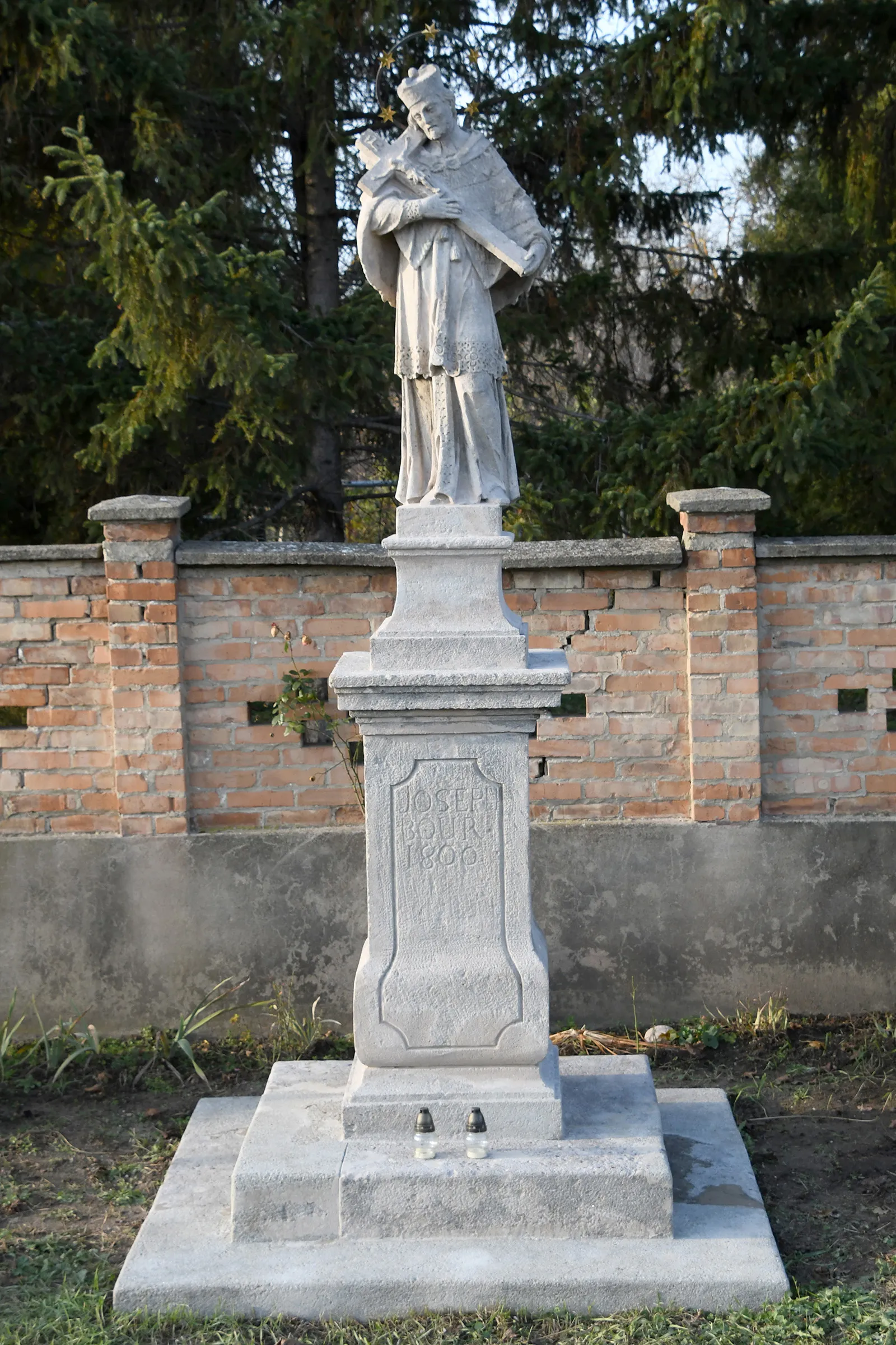 Photo showing: Statue of Saint John of Nepomuk in Aldebrő