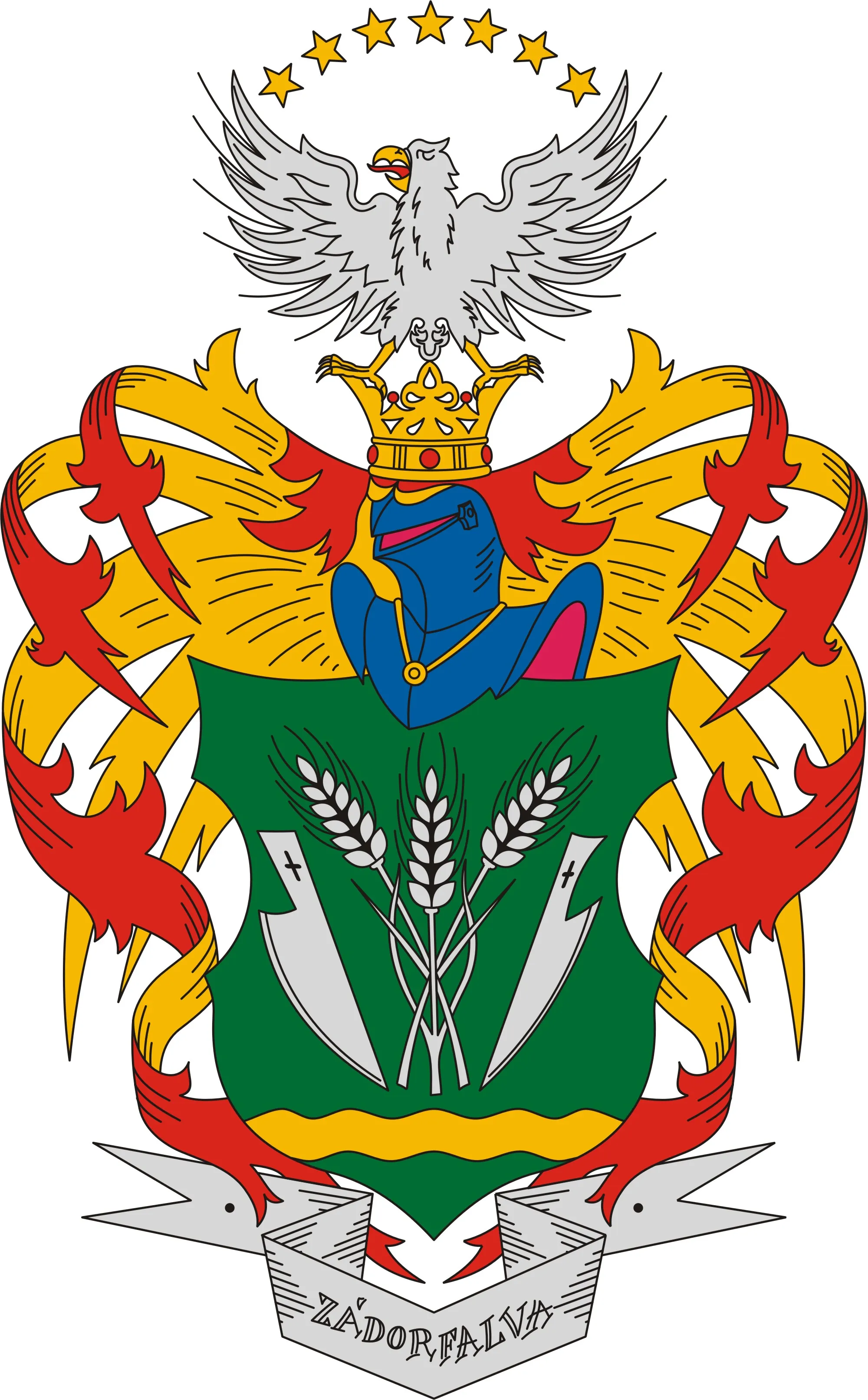 Photo showing: Coat of arms of Zádorfalva, Hungary