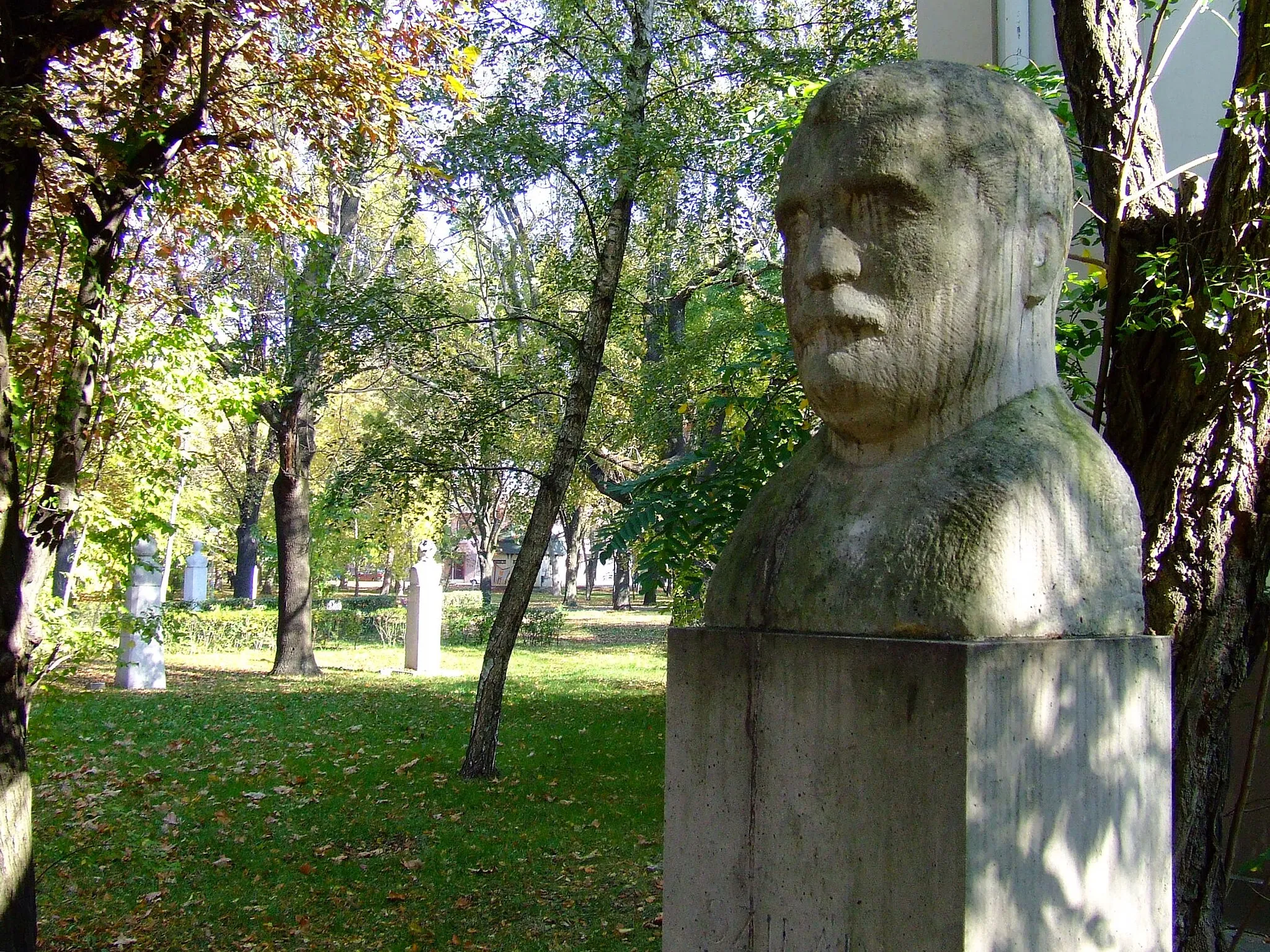 Photo showing: Szilády Károly (1795–1871) nyomdász, könyvkiadó, az első kecskeméti nyomda alapítója (1841) mellszobra Kecskeméten. Nagy Sándor (*1923) szobrászművész alkotása (1966)