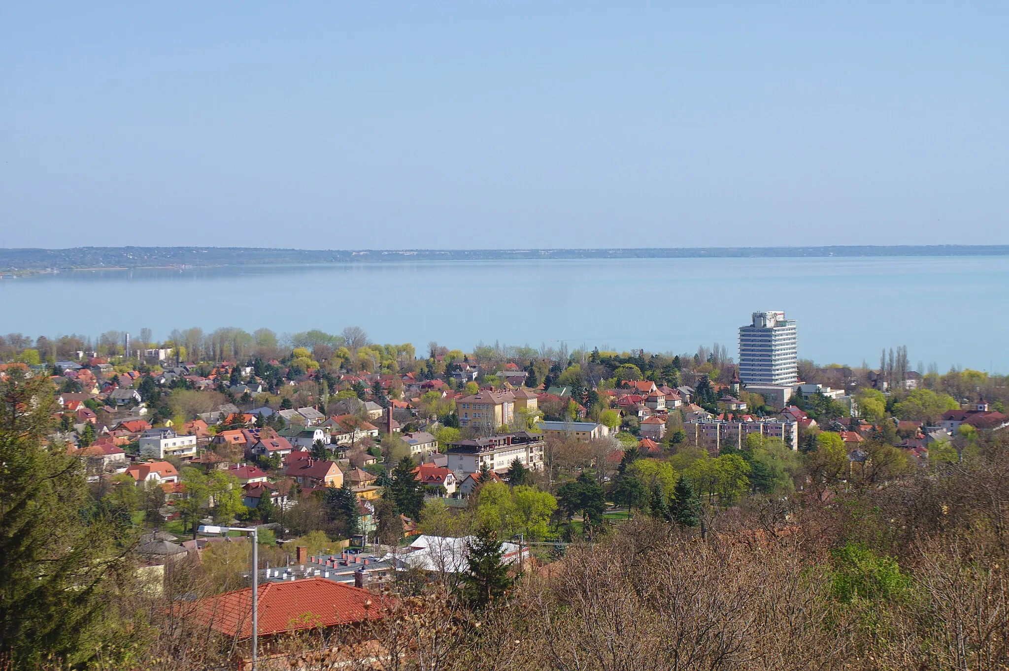 Photo showing: The view from the Óvári lookout tower