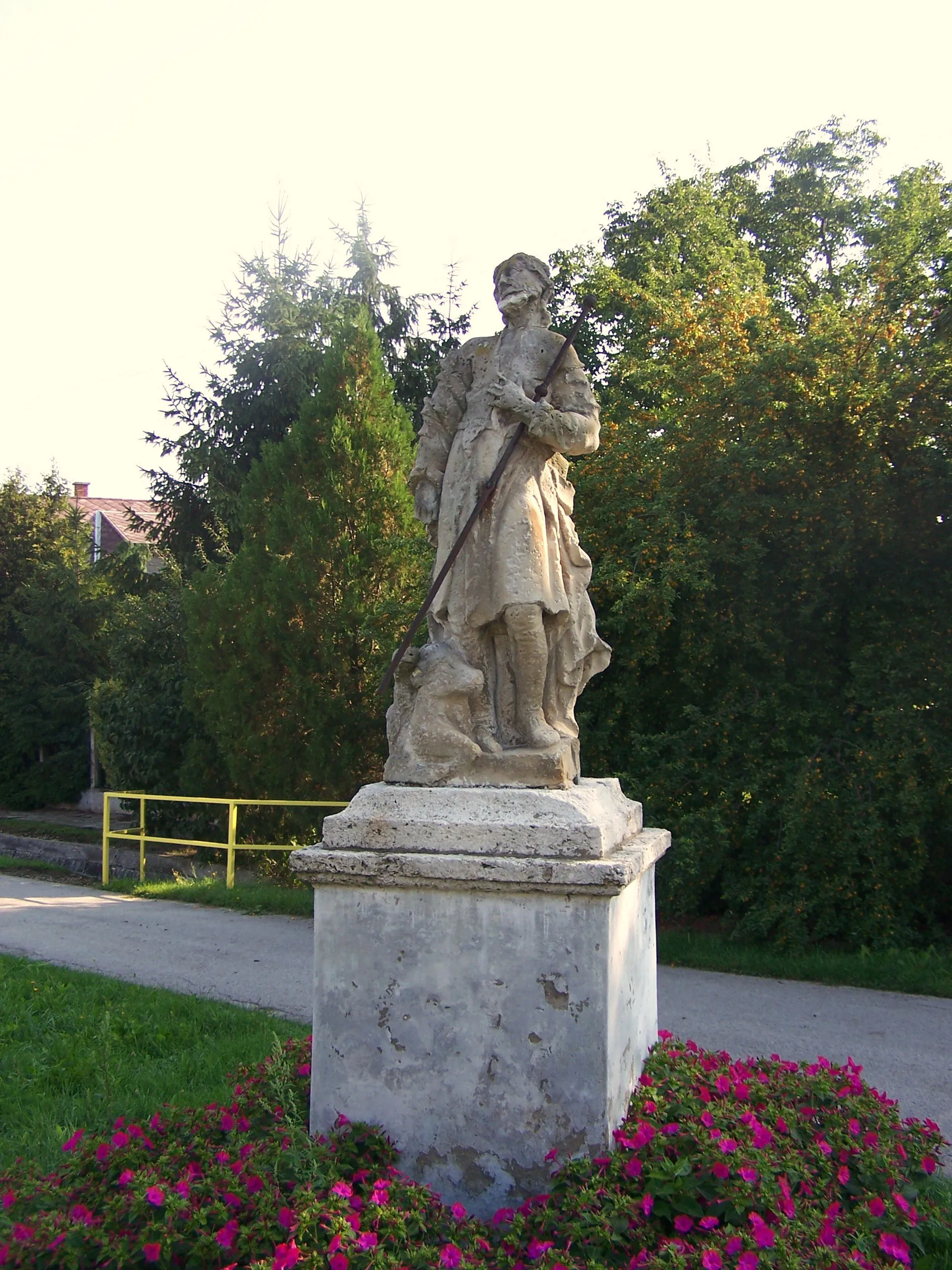 Photo showing: Statue of Saint Wendelin, Pápakovácsi, Hungary