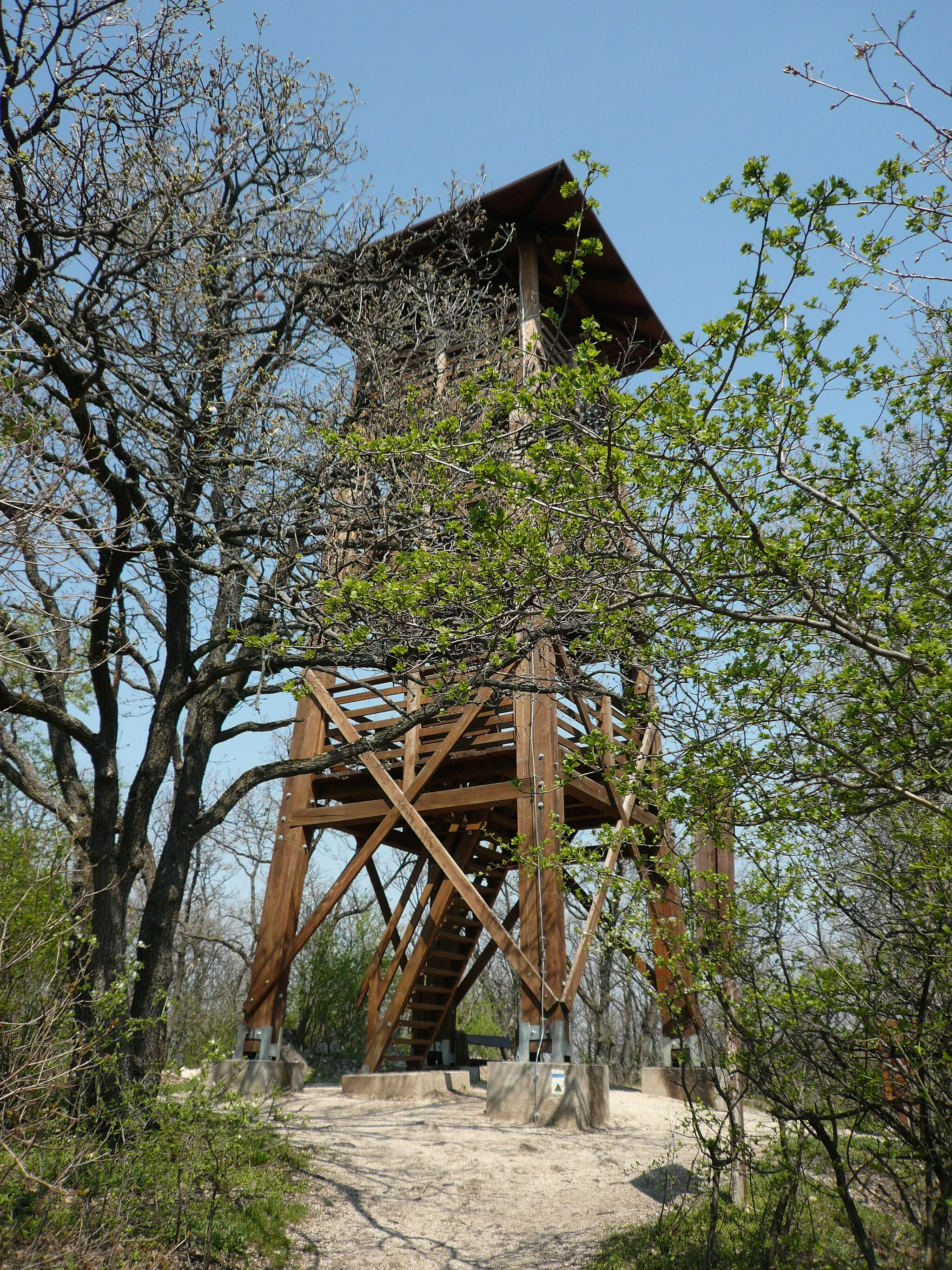 Photo showing: Panorama tower on Tamás-Hegy mountain, Hungary
