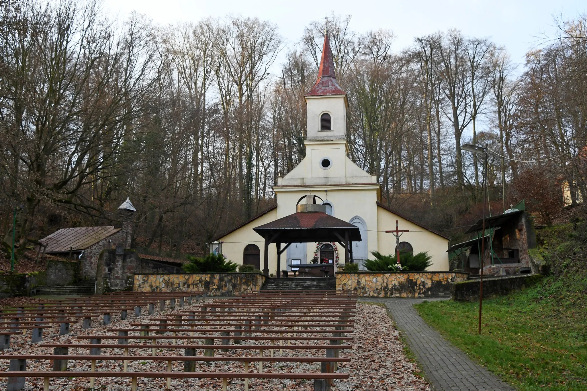 Photo showing: Pilgrimage site of Szentkút (Holy Well) in Csatka, Hungary