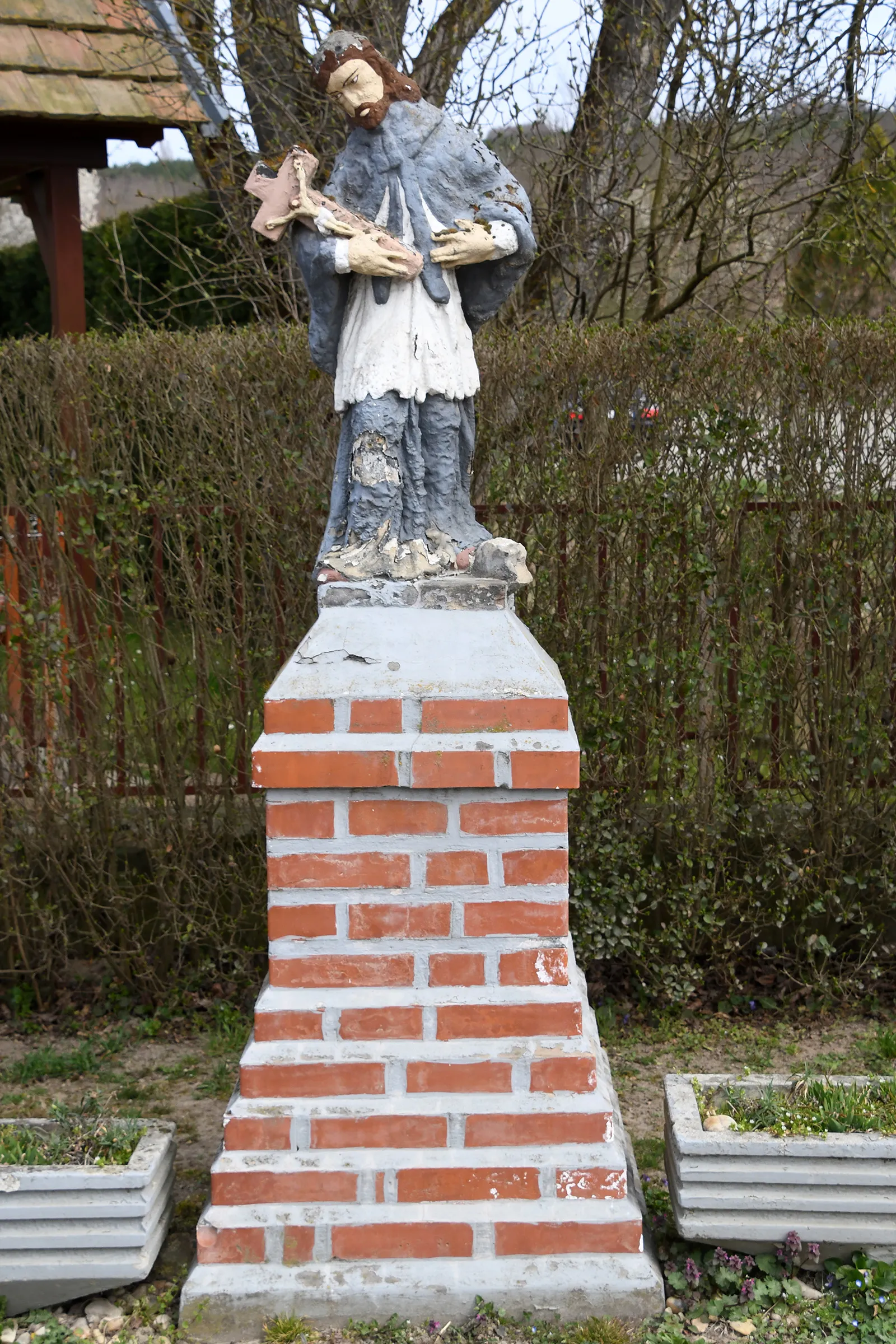 Photo showing: Statue of Saint John of Nepomuk in Kustány, Kehidakustány, Hungary