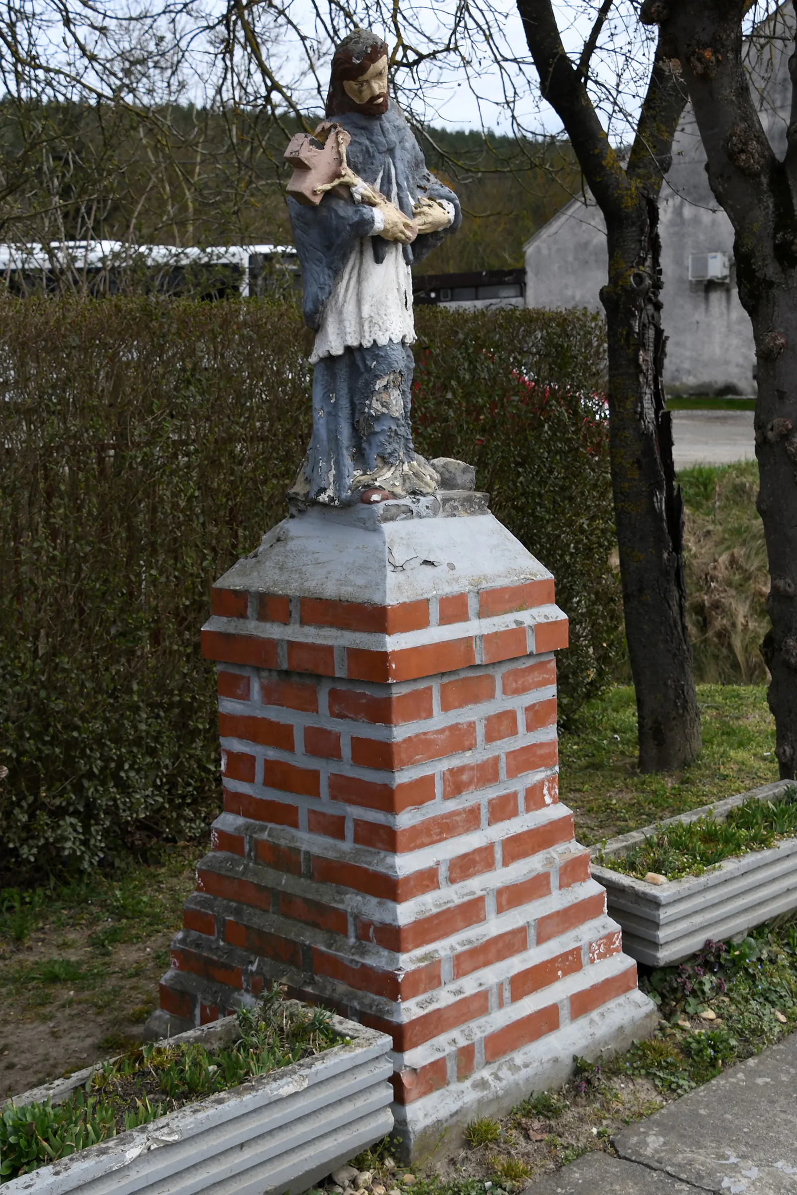 Photo showing: Statue of Saint John of Nepomuk in Kustány, Kehidakustány, Hungary