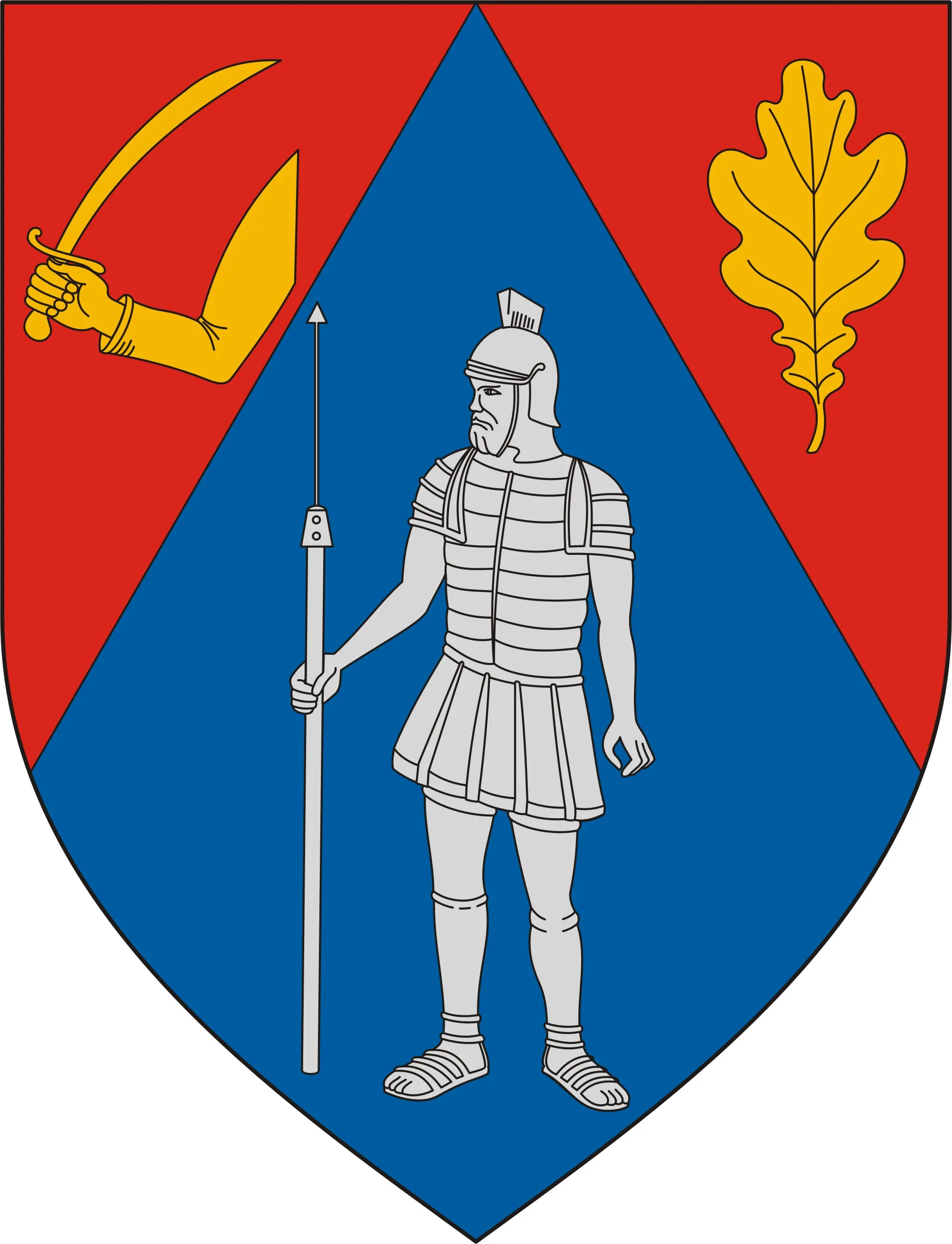 Photo showing: Coat of arms of Lispeszentadorján, Hungary