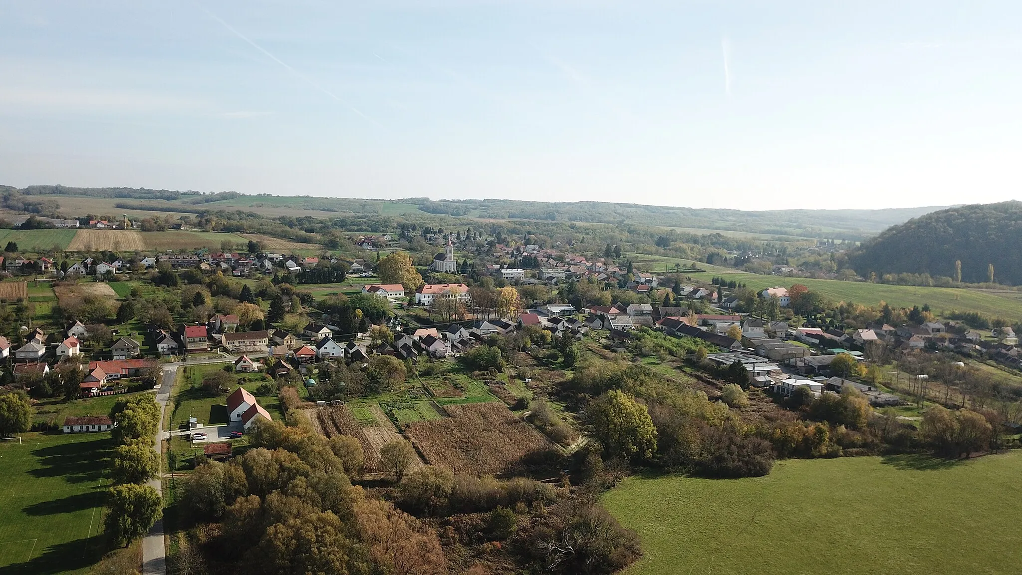 Photo showing: Aerial photograph of Söjtör village, Hungary, Zala county, 2017