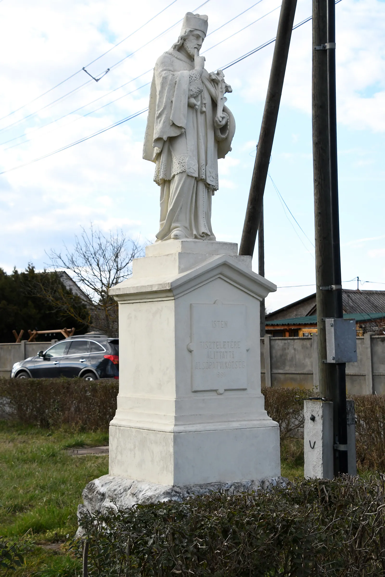 Photo showing: Statue of Saint John of Nepomuk in Alsópaty, Rábapaty, Hungary