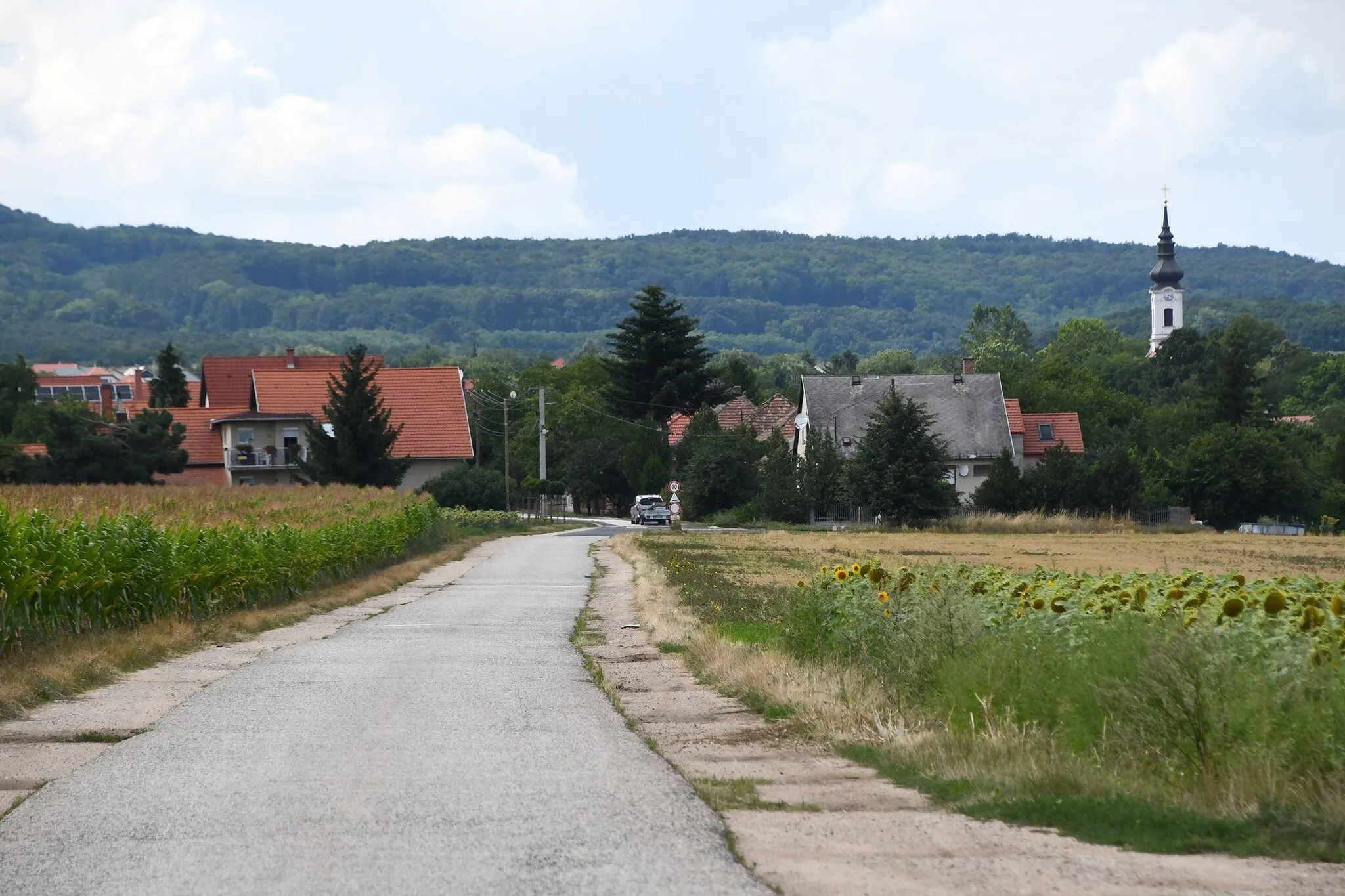 Photo showing: View on Szár, Hungary from southeast