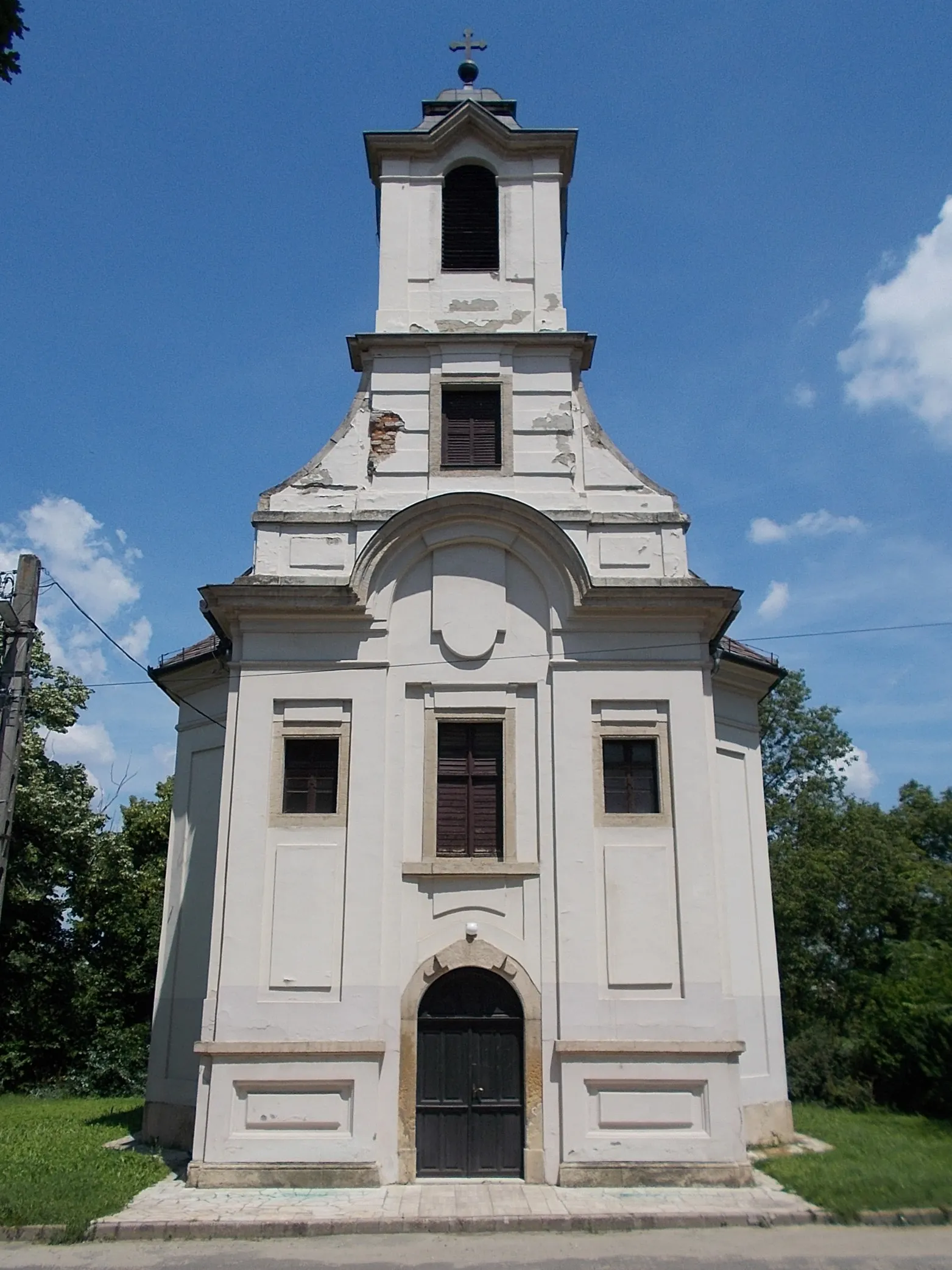 Photo showing: : Listed Saint John of Nepomuk Church. A Baroque church, built in 1777. - Gróf Teleki Street, Gyömrő, Pest County, Hungary.