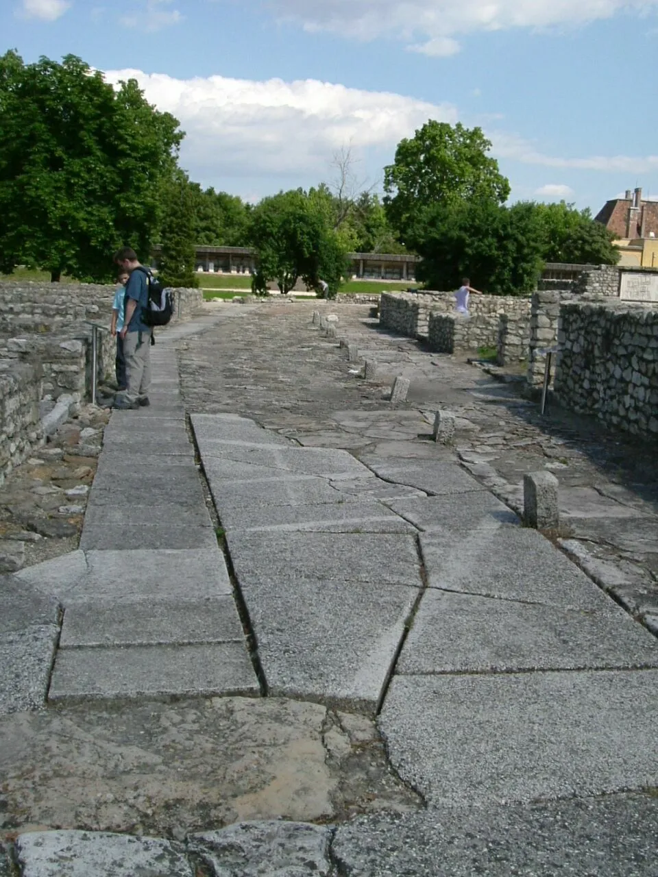 Photo showing: Aquincum, Budapest, Hungary: Ancient Street in Aquincum