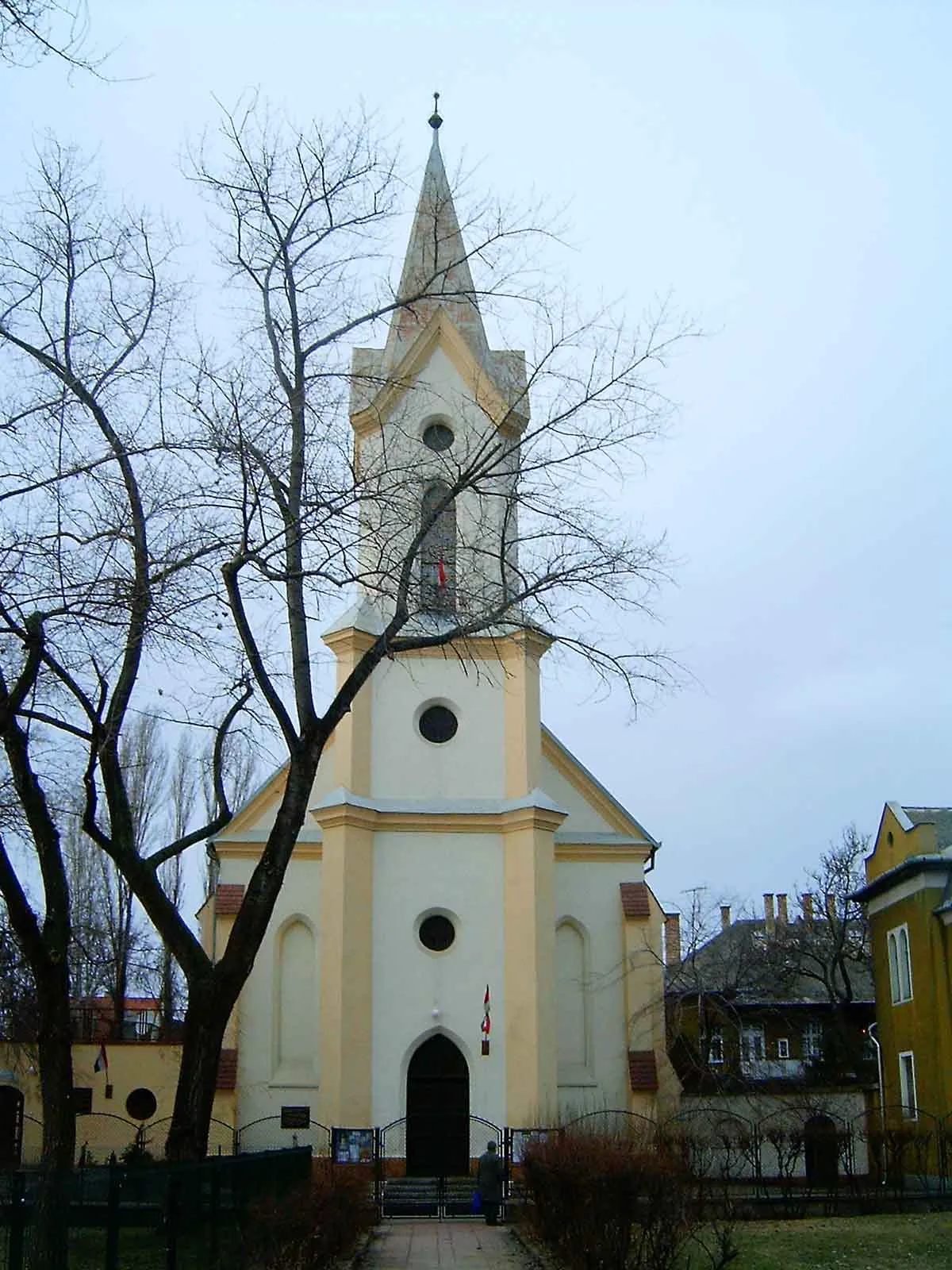 Photo showing: Reformed church in Kispest (19th district in Budapest)