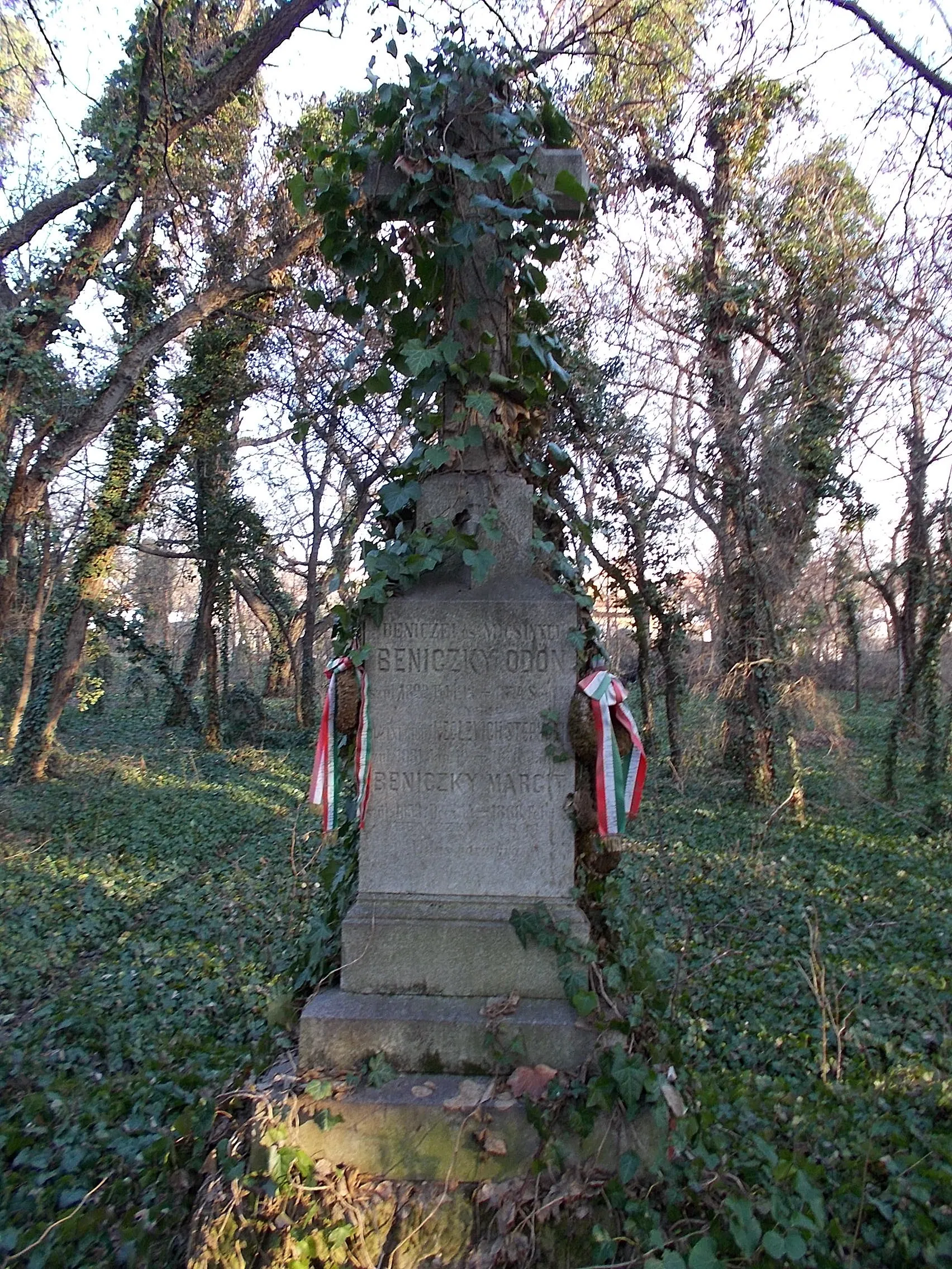 Photo showing: Cinkota Old Cemetery. Ödön Beniczky de Benice et Micsinye grave - Gazdaság út, Cinkota neighborhood, 16th district of Budapest