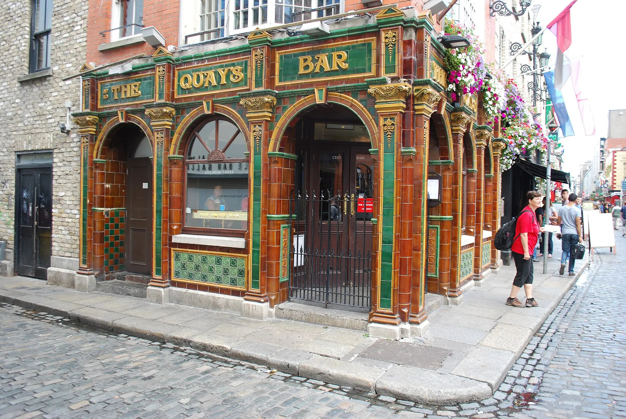 Photo showing: Vue du quartier de Temple Bar à Dublin.