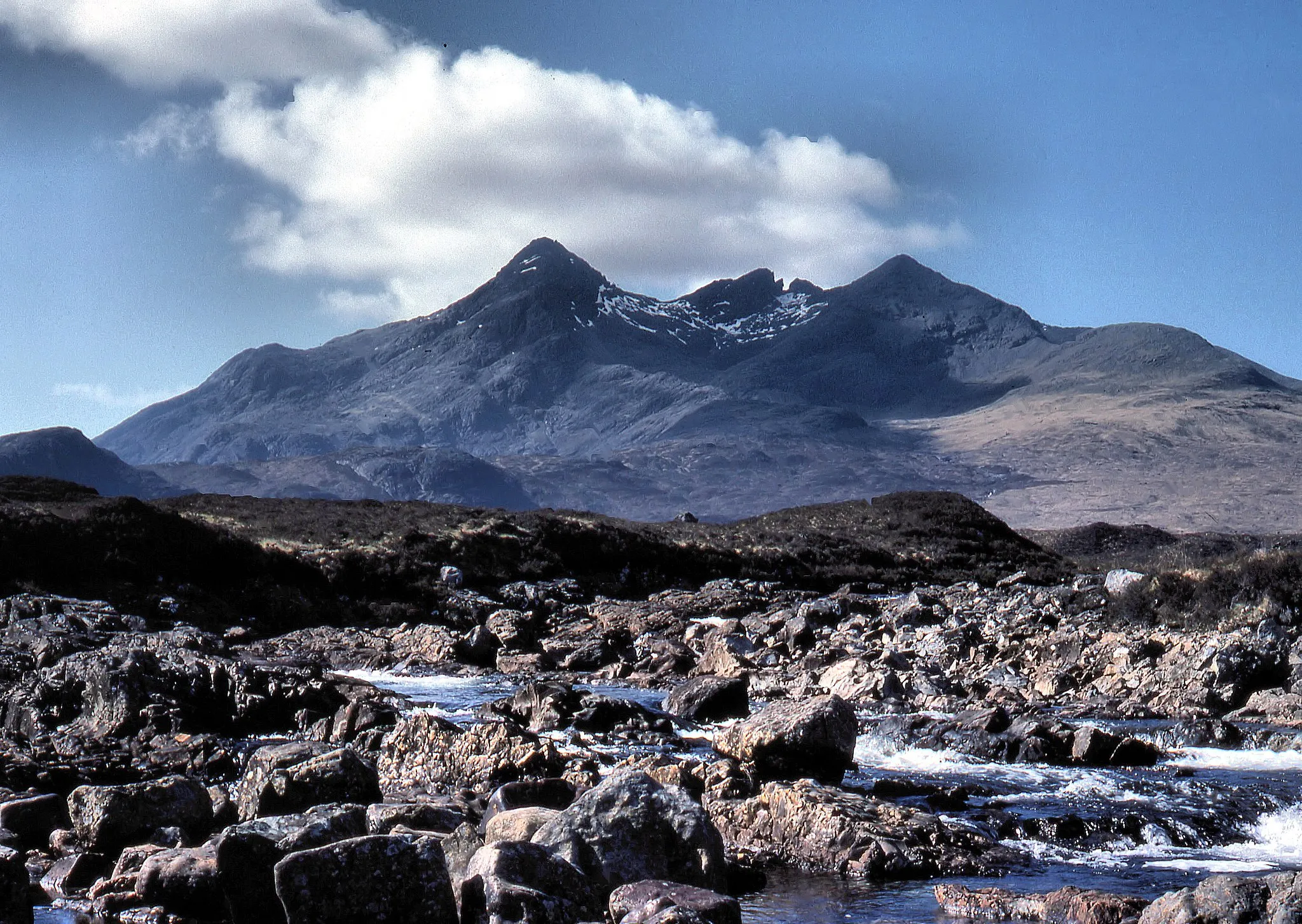 Photo showing: Sgurr nan Gillean in the Cuillin, Isle of Skye, Scotland.