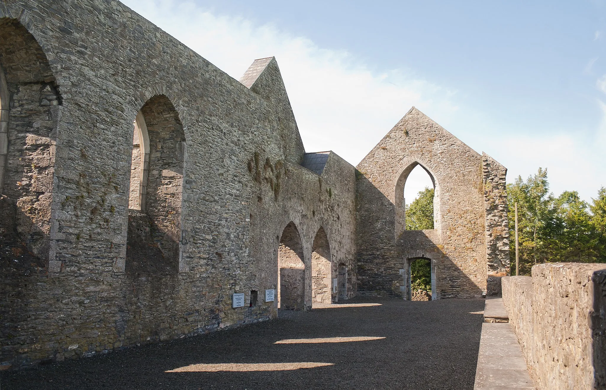 Photo showing: Nave of the Dominican Priory of St. Canice in Aghaboe, looking west.