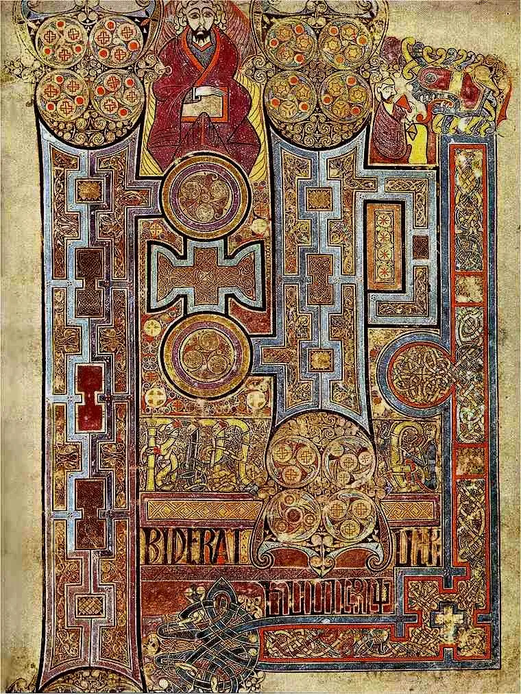 Photo showing: Book of Kells, Folio 292r, Incipit to John.  In principio erat verbum.