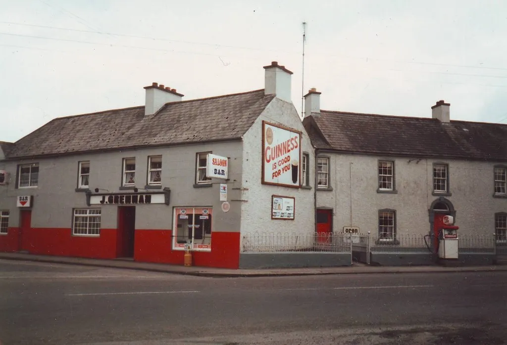 Photo showing: Bar and garage at Milltownpass, Co. Westmeath