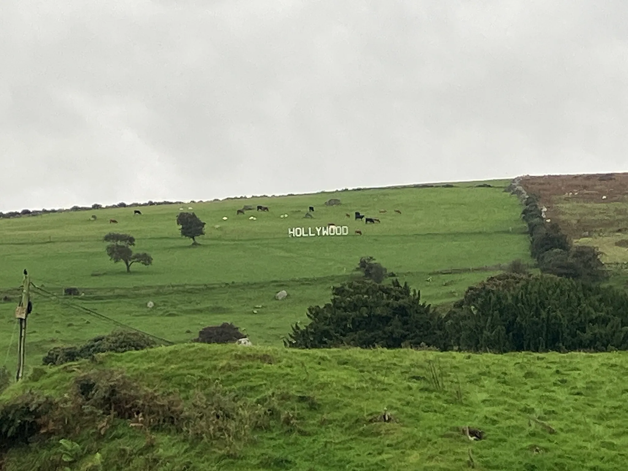Photo showing: Hollywood sign in Hollywood, County Wicklow