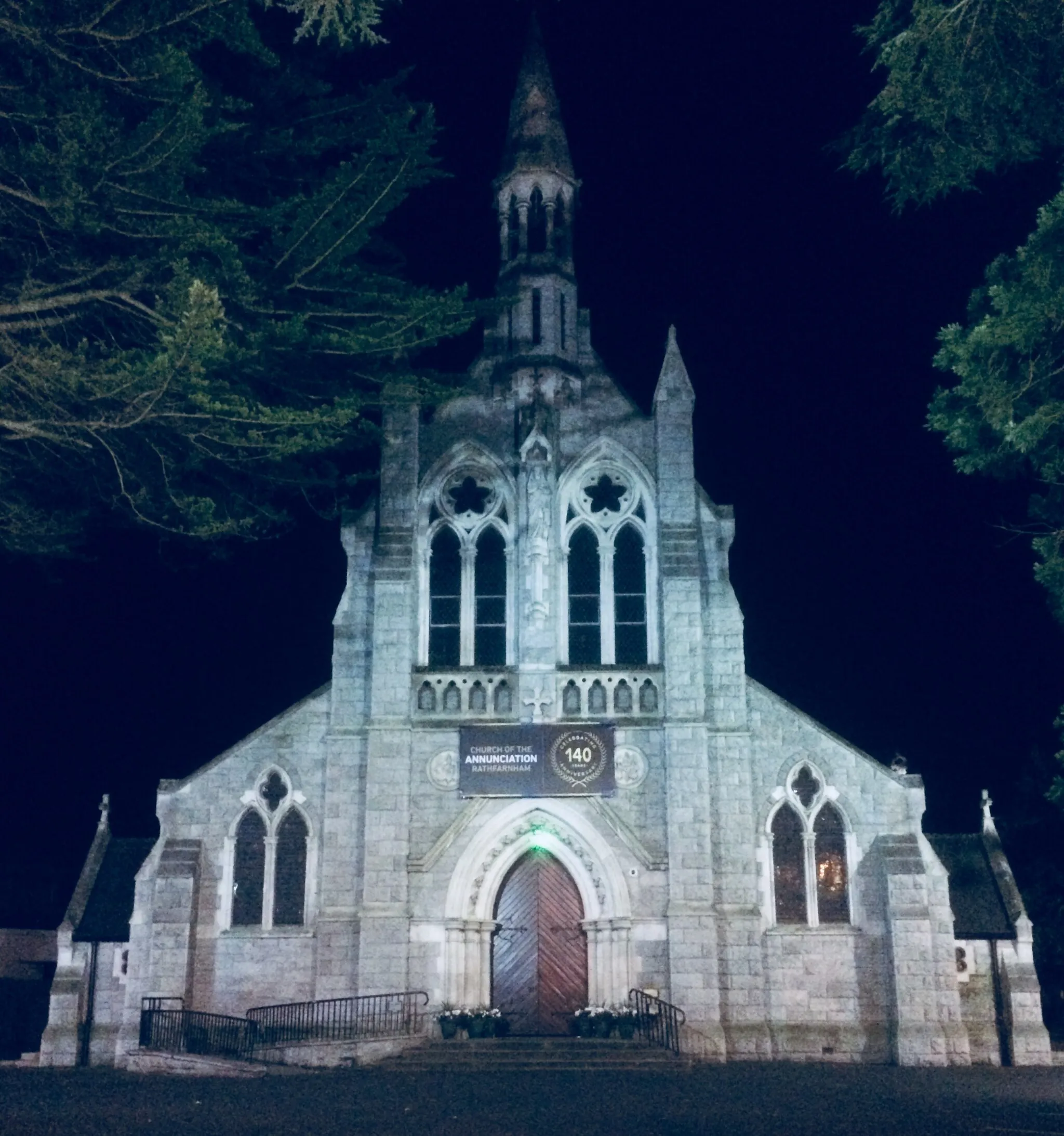 Photo showing: Rathfarnham Church of the Annunciation. Photo takin in 2018, for the 140th anniversary of the church.
