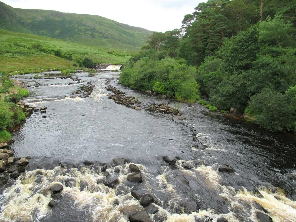 Photo showing: The River Erriff tumbles over Aasleagh Falls near Aasleagh village, County Mayo, Ireland.