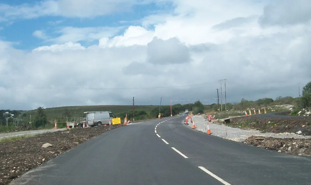 Photo showing: Northern end of the N56 realignment scheme at Cloughwally