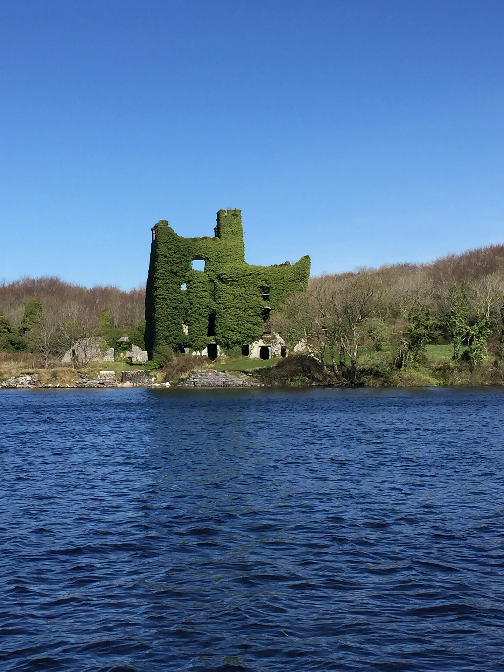 Photo showing: Menlo Castle, Castlegar, Co Galway, taken from across the river Corrib.