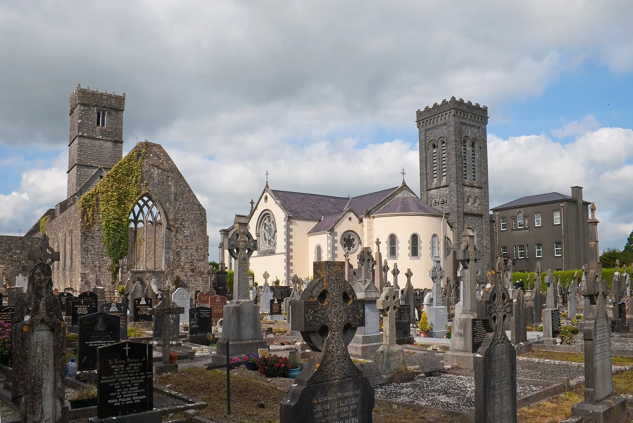 Photo showing: Loughrea Priory, County Galway, Ireland

Old and new priory.