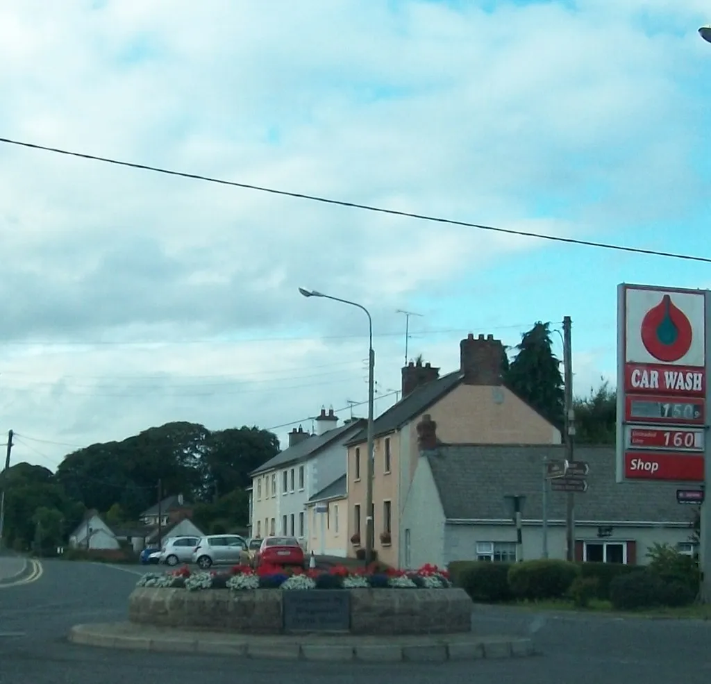 Photo showing: Roundabout at the north end of Main Street, Kingscourt
