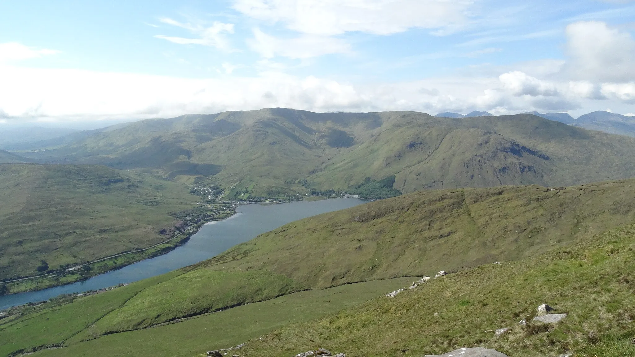 Photo showing: Leenaun from Ben Gorm