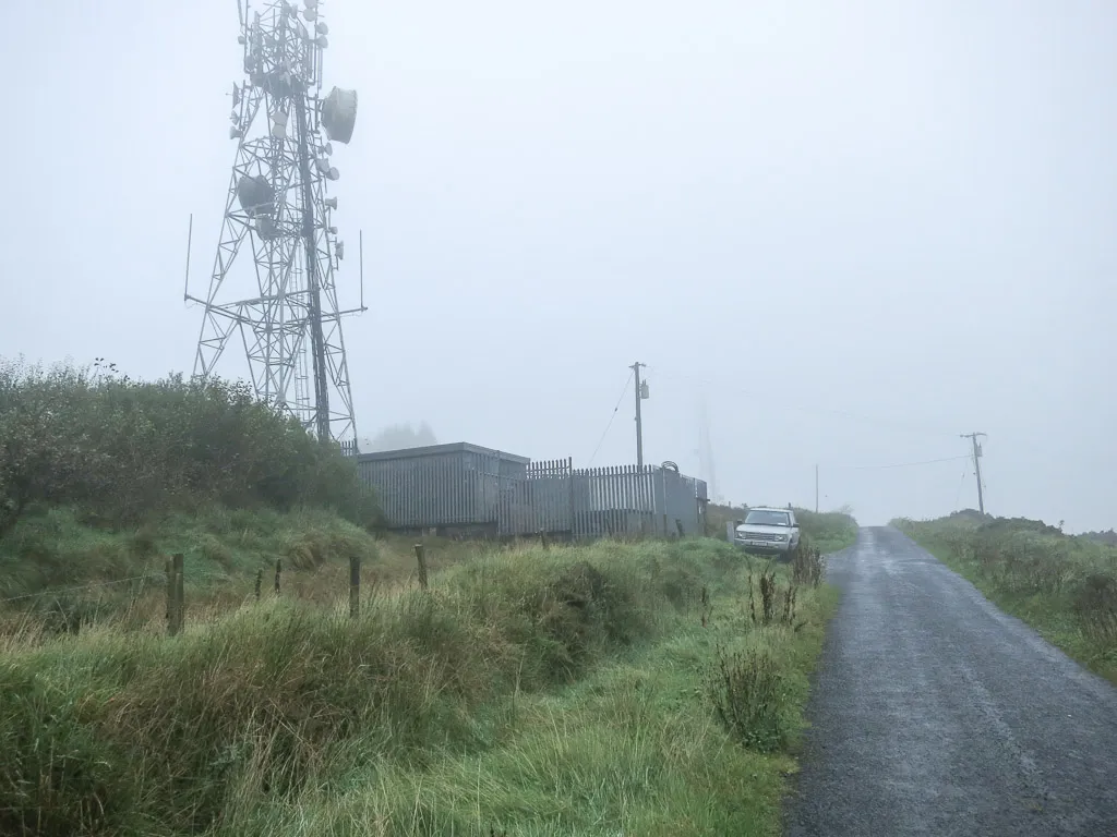 Photo showing: Transmitter in the mist
