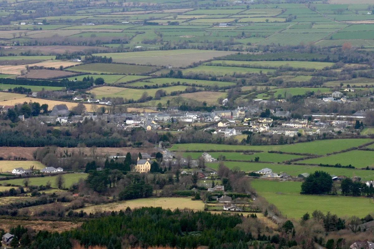 Photo showing: Clogheen, County Tipperary, Ireland. As seen from the nearby Knockmealdown Mountains.