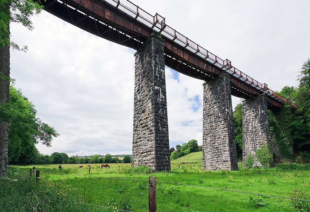 Photo showing: The old railway viaduct at Carrigabrick