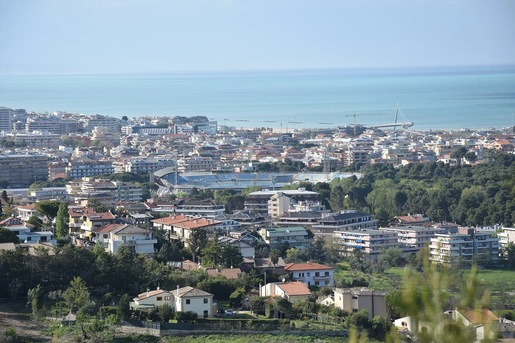 Photo showing: Lo Stadio Adriatico visto da colle Renazzo