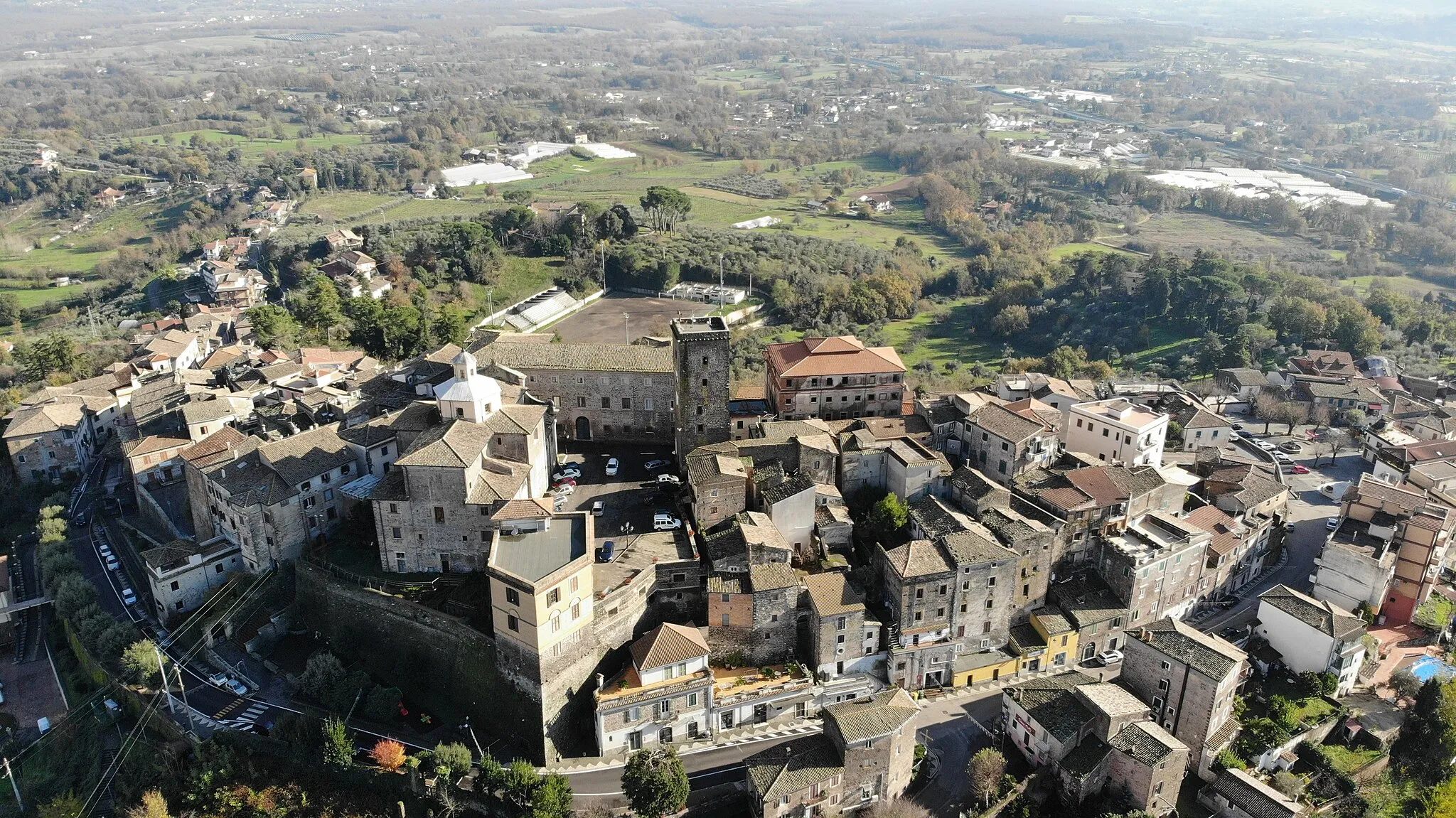 Photo showing: Drone image of Pofi, Italy