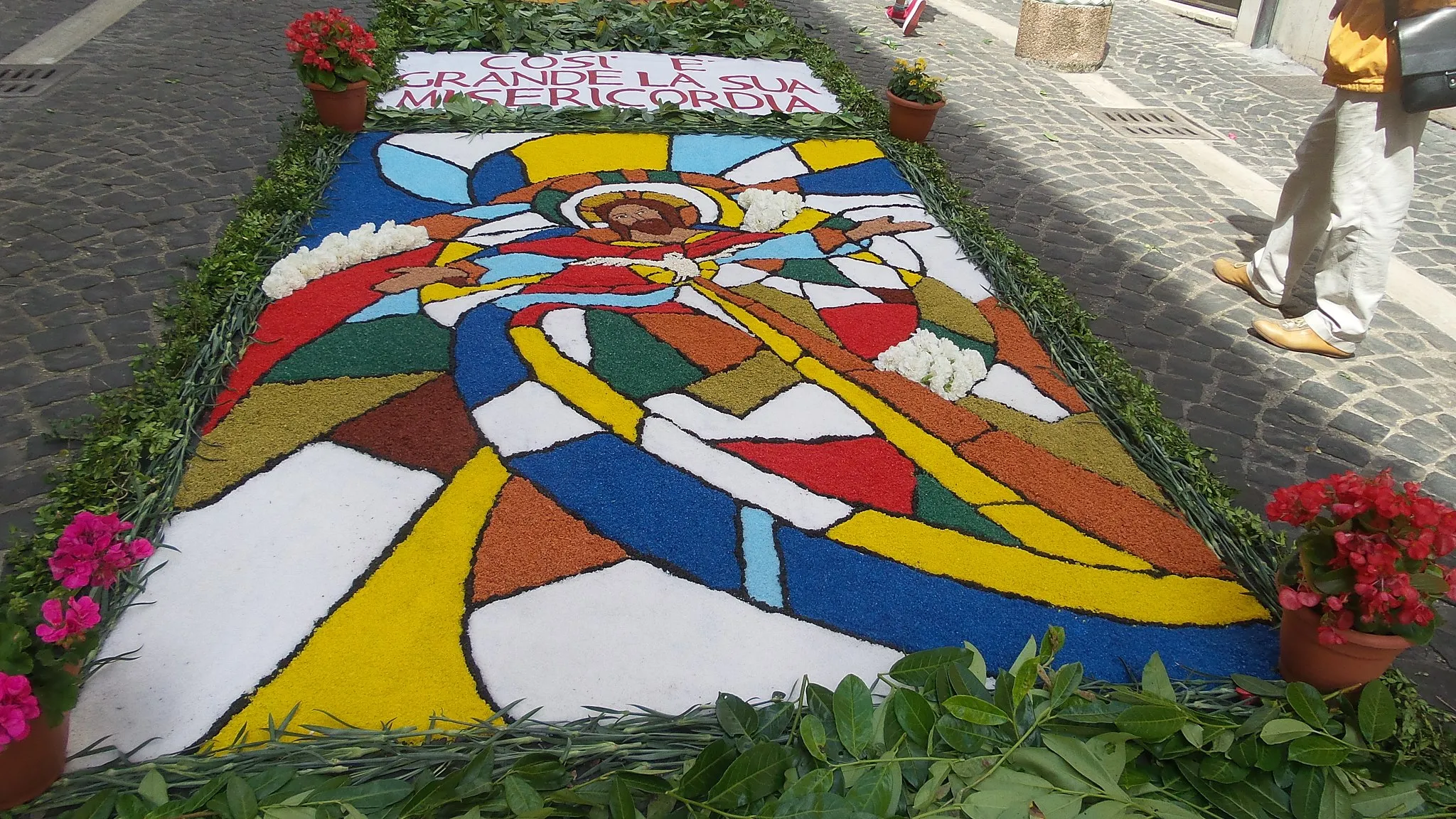 Photo showing: un quadro dell'infiorata dei giovani di San Vito Romano