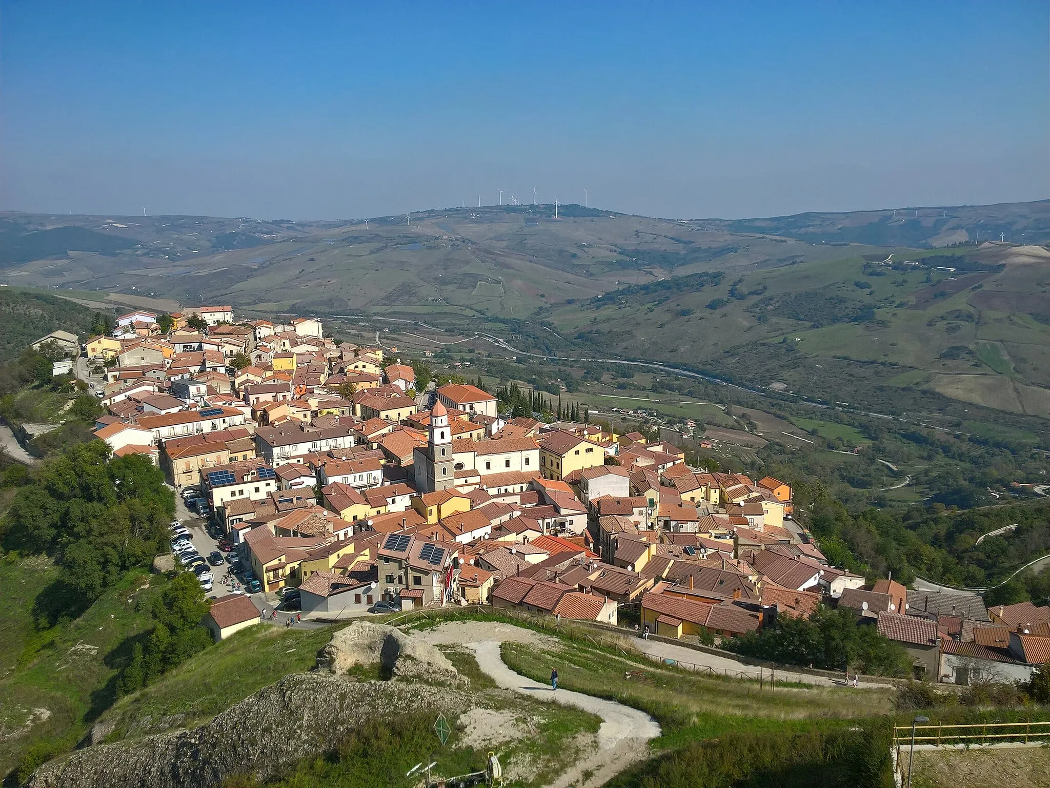 Photo showing: Brindisi di Montagna visto dal castello