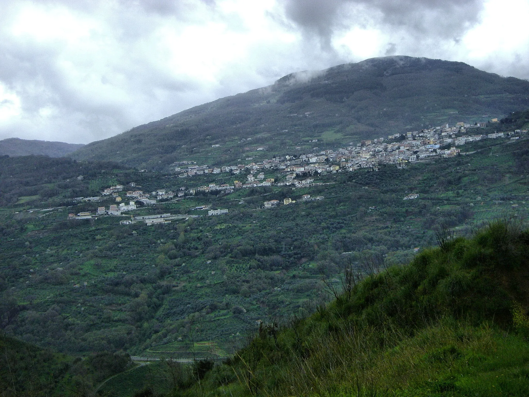 Photo showing: Panorama San Mango d'Aquino dalla Zona Castello di Savuto