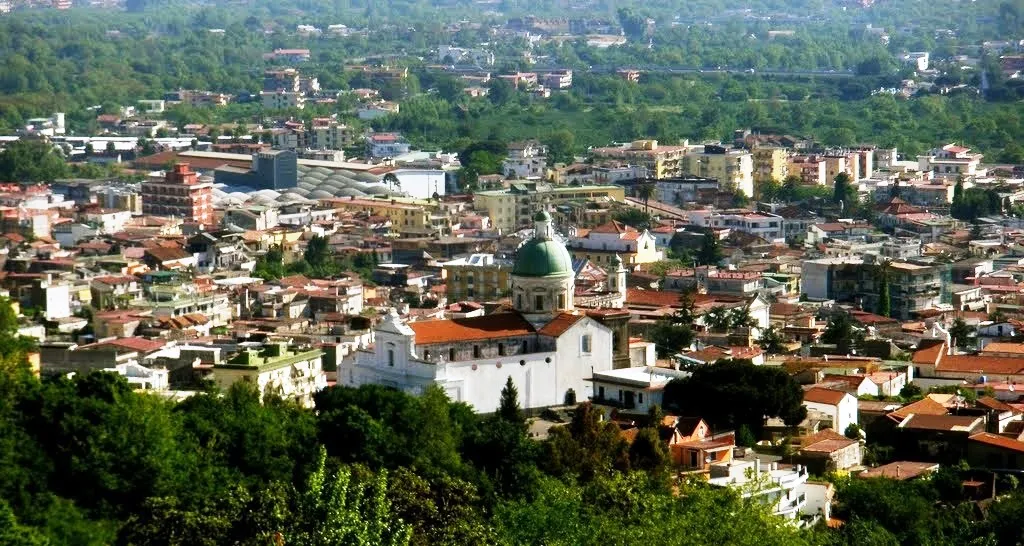 Photo showing: Panorama di Ottaviano (Italia),elaborazione mia.