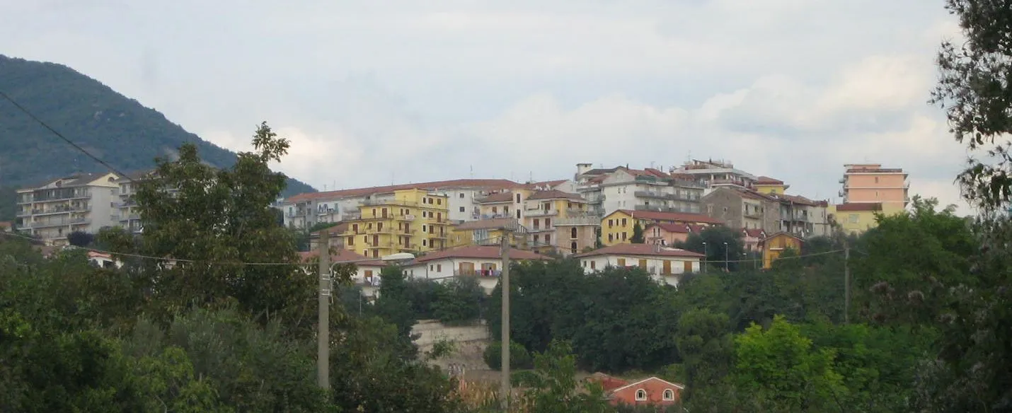 Photo showing: Panoramic view of Faiano from the road between Pontecagnano and Baroncino
