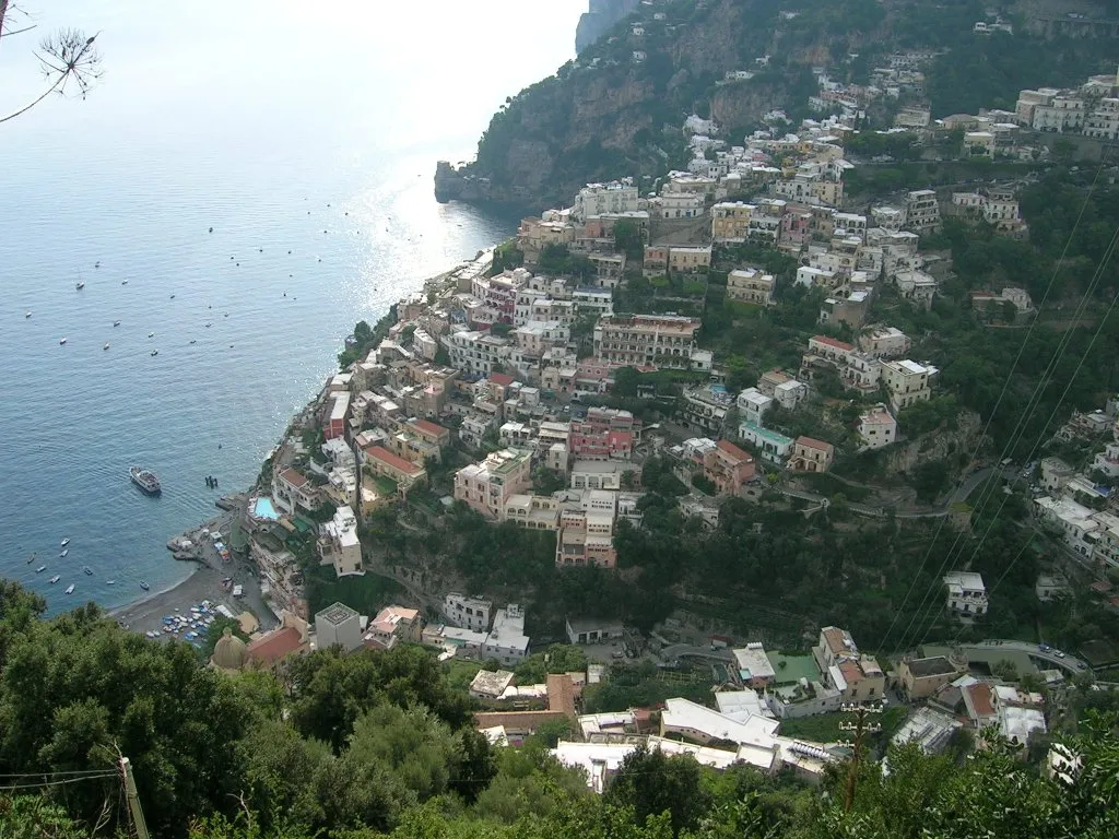Photo showing: Positano, Italy, view from above, September 2005