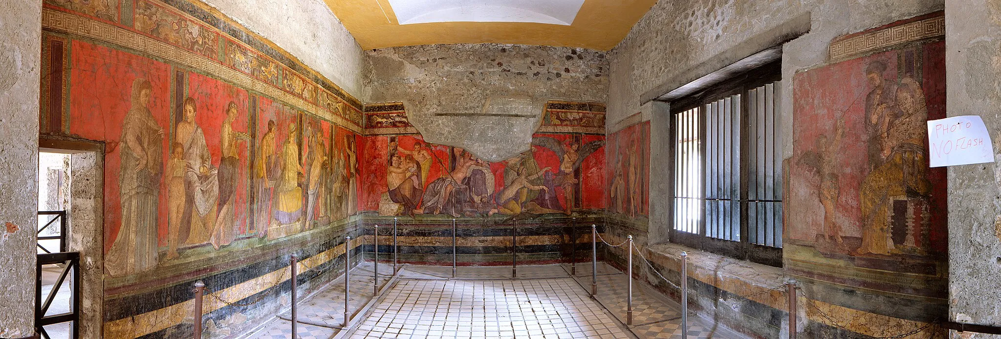 Photo showing: English: Fresco in Villa of Mysteries in Pompeji.