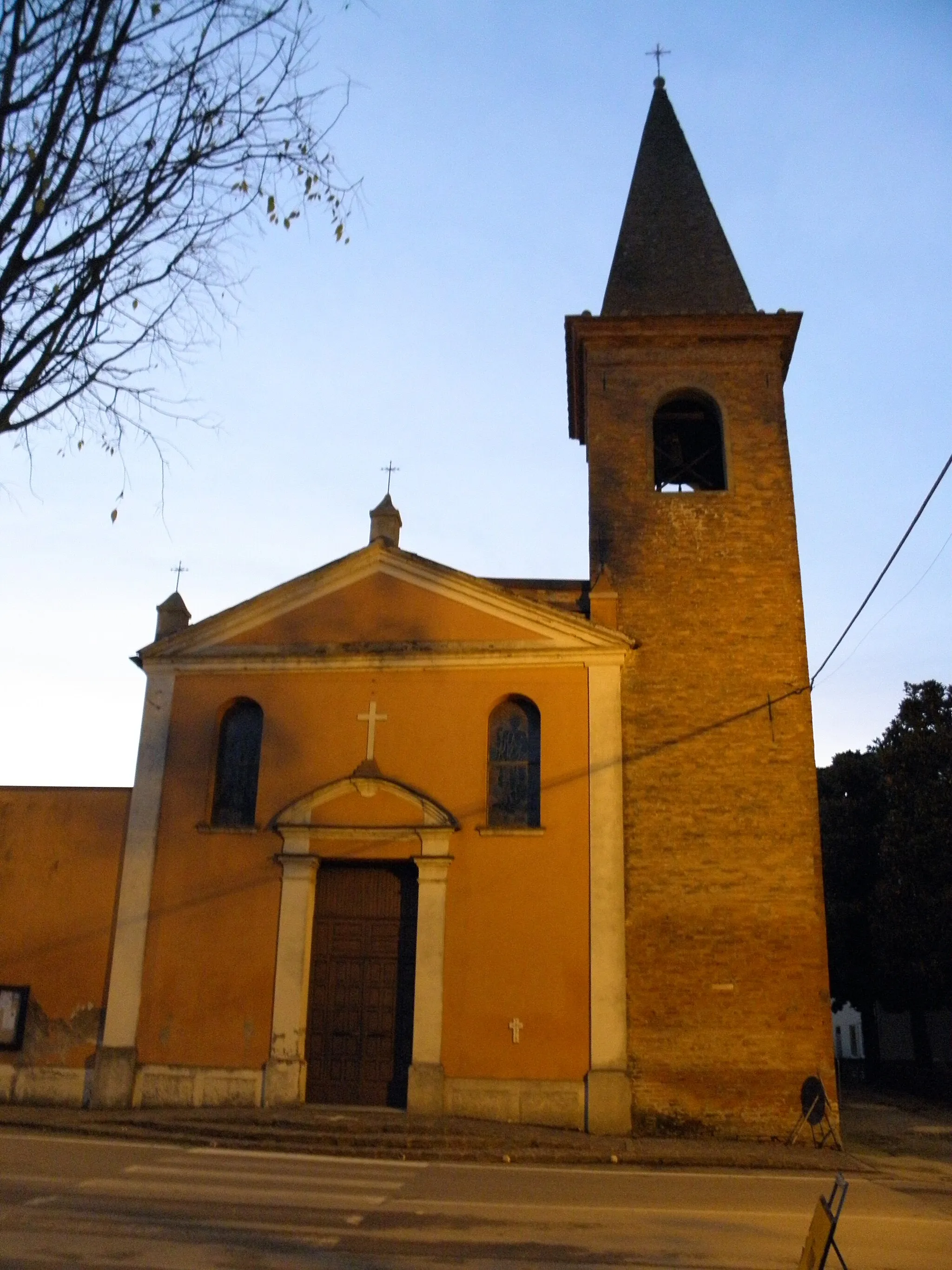 Photo showing: Masi San Giacomo, frazione di Masi Torello: la chiesa di San Giacomo Maggiore (XV secolo).