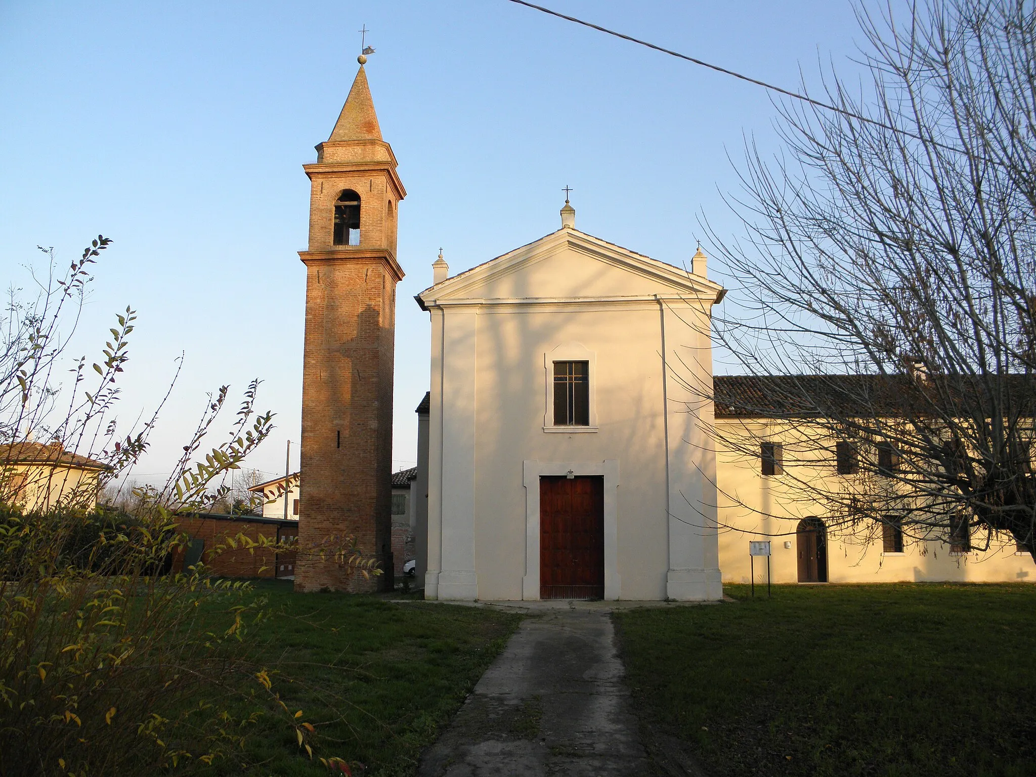 Photo showing: Parasacco, frazione di Ferrara: la chiesa parrocchiale di San Carlo Borromeo (XVII secolo).