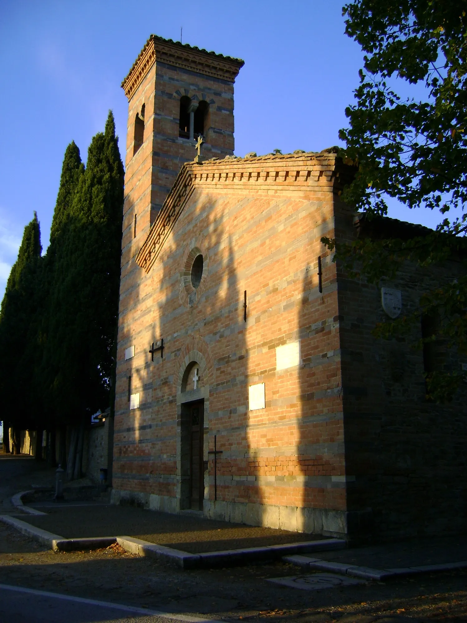 Photo showing: The facade of the church of San Donato in Polenta, Bertinoro, province of Forlì-Cesena, Emilia-Romagna